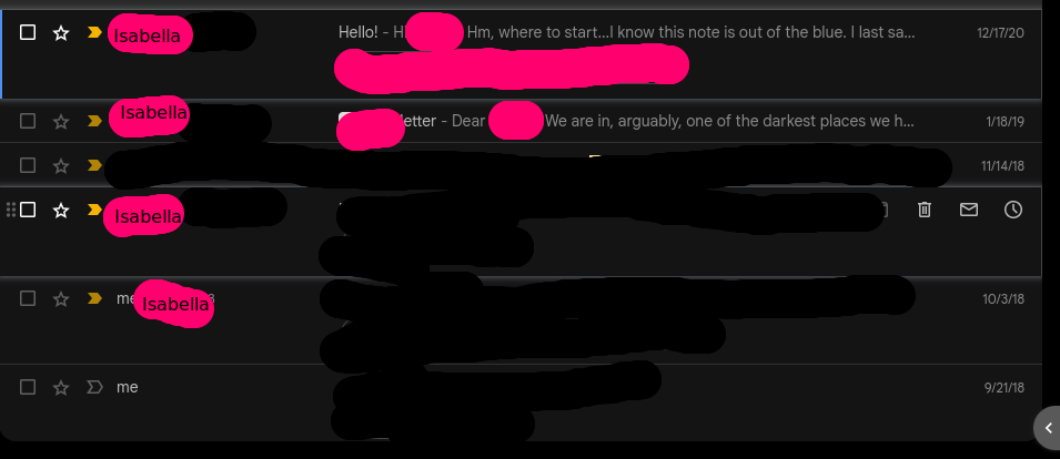 Isabellas email on 12/17/2020