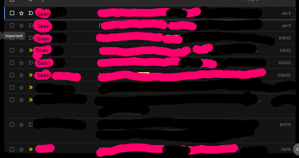 frequency of emails