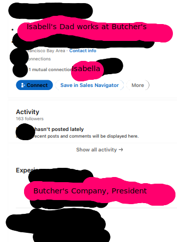 Dad's linkedin