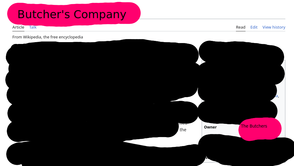 Wikipedia Article on Company